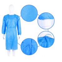 CE Waterproof Film Non-woven Medical Gowns Long Sleeves Surgical Gowns Isolation Suit